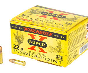 Winchester Super-X Rimfire Ammunition .22 LR 40 gr. CP-HP 1280 fps 222/ct