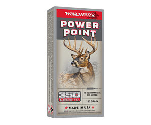 Winchester Power Point Rifle Ammunition 350 Legend 180 gr. PSP 2100 fps 20/ct