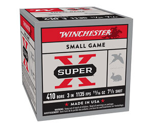 Winchester Super-X High-Brass Shotshells .410 ga 3" 11/16 oz 11353 fps #7.5 25/ct