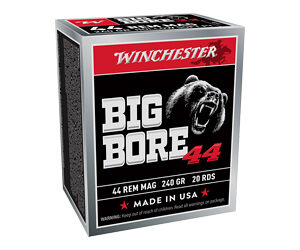 Winchester Big Bore Handgun Ammunition .44 Rem Mag 240 gr. SJHP 1485 fps 20/ct