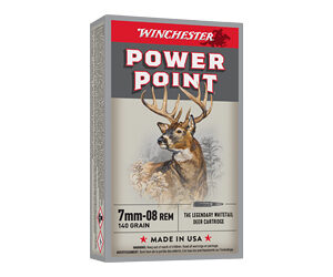 Winchester Super-X Power Point Rifle Ammunition 7mm-08 Rem 140 gr. PSP 2800 fps 20/ct