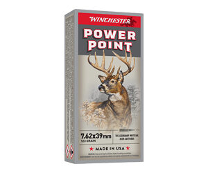 Winchester Super-X Rifle Ammunition 7.62x39mm 123 gr. SP 2365 fps 20/ct