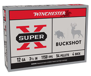 Winchester Super-X Buckshot Shotshells 12 ga 3-1/2" 1150 fps #4B 5/ct