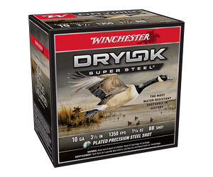 Winchester Super-X Drylok Super Steel  Shotshells 10 ga 3-1/2" 1-5/8 oz 1350 fps #BB 25/ct