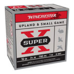 Box of Winchester Super-X 16-gauge shotgun shells for upland and small game, 1 oz shot, 1145 fps.