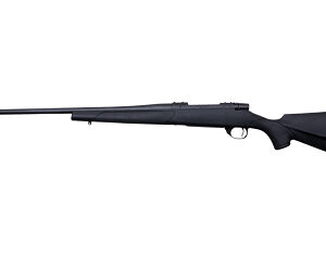 Long-barrel rifle with a black stock and trigger guard (bolt-action style)