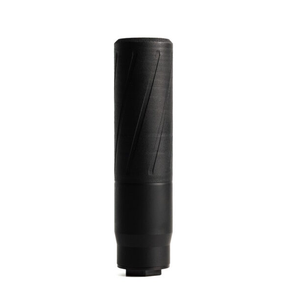 Black textured cylindrical grip standing upright on a white background.