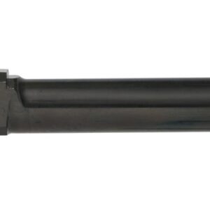 Close-up of a SIG SAUER 9mm pistol barrel and slide assembly on a white background, isolated component.