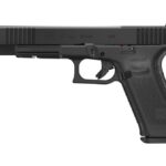 Side profile of a black Glock 17L Gen5 semi-automatic pistol with textured grip and long slide, shown in profile.