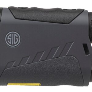 Compact SIG optical device with textured grip, shown in side profile.