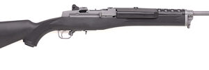 Bolt-action rifle with a long barrel and black stock shown in profile.