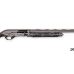 Side view of a camo-pattern bolt-action rifle with a long barrel and textured stock, showing brand markings on the receiver and a bold 'SORIX STORM' logo in the corner.