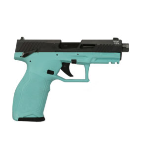 Taurus 2TX22 Handgun .22 LR 16(1)&22(1)rd Magazines 4.6" Threaded Barrel Black Slide/Cyan Frame