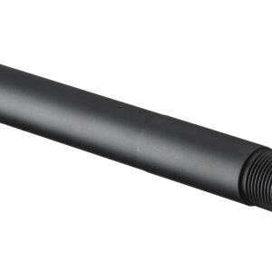 Match-grade 9×19mm pistol barrel with threaded end and protective cap (gun accessory component).