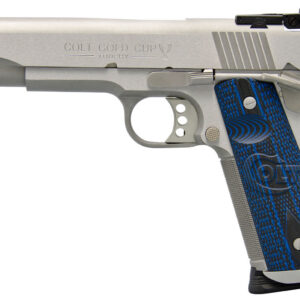 Colt Gold Cup Trophy Handgun .45 Auto 8rd Magazine 5" Barrel Stainless Finish G10 Grips Fiber Sights