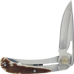 Uncle Henry 3UH Large Folding Knife 2-7/10" Drop Point Blade Staglon