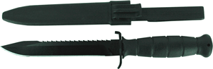 Glock Field Knife/Saw Back 6-1/2" Clip Point Blade Black Pkg'd