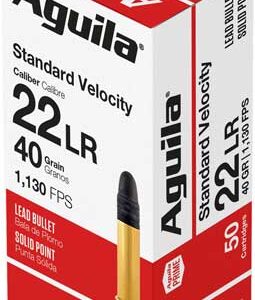Aguila Standard Velocity Rimfire Ammunition .22 LR 40 gr SP 1130 fps 2000/ct Case (40 boxes of 50/ct)
