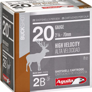 Aguila Hunting Shotshells 20 ga 2-3/4" 1oz 1220 fps #2 Buck 25/ct