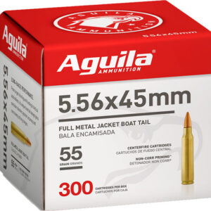 Aguila Rifle Ammunition 5.56mm 55gr FMJBT 3260 fps 300/ct (Bulk)
