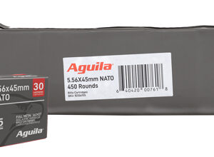 Aguila 5.56mm NATO Rifle Ammunition 5.56mm 55 Grain FMJ 3164 fps 450/ct Battle Pack