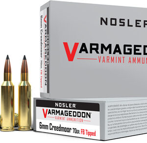 Nosler Varmageddon Rifle Ammunition 6mm Creedmoor 70gr FB Tipped 3550 fps 20/ct