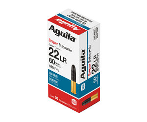Aguila Sniper Subsonic Rimfire Ammunition .22 LR 60 gr 950 fps 50/ct