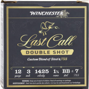 Winchester Last Call Double Shot Shotshells 12 ga 3" 1-1/4 oz 1425 fps BB & #7 25/rd