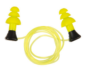 Allen ULTRX Tethered Silicone Passive Ear Plugs 26dB Yellow 3 Pairs
