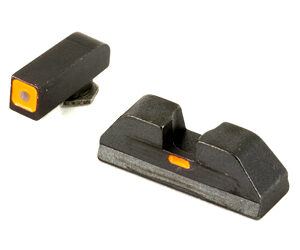 Ameriglo Glock CAP Sight Set For Glock 17 19 22 23 24 26 27 33 34 35 37 38 39 - Green Tritium Orange Sq Outline Front/Rear