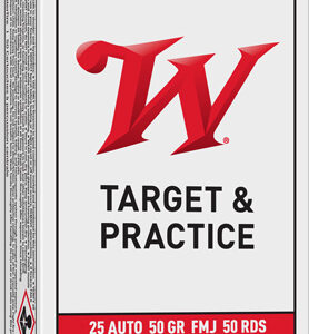 Winchester USA Handgun Ammunition .25 ACP 50 gr FMJ  50/ct