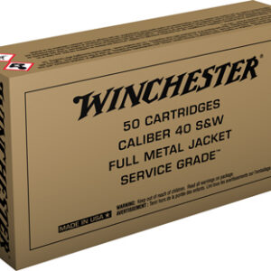 Winchester Service Grade 40 S&W 165 gr. FMJ-FN 1060 fps 50/ct
