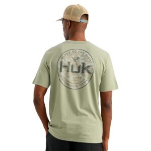 Huk Marlin Circle Short Sleeve Pocket Shirt Seagrass S