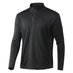 Huk Coldfront 1/4 Zip Long Sleeve Shirt Volcanic Ash Heather S