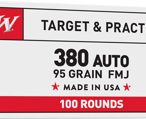 Winchester USA Handgun Ammunition .380 ACP 95 gr. FMJ 945 fps 100/ct