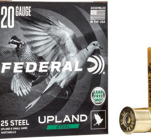 Federal Upland Steel Shotshells 20ga 2-3/4" 7/8 oz #6 1500 fps 25/ct