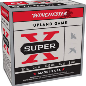 Winchester Super-X High-Brass Shotshells 12 ga 2-3/4" 1-1/4 oz 1330 fps #8 25/ct