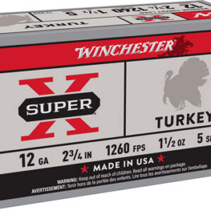 Winchester Super-X Turkey Shotshells 12 ga 2-3/4" 1-1/2 oz 1260 fps #5 10/ct