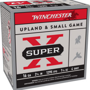 Winchester Super-X High-Brass Shotshells 16 ga 2-3/4" 1-1/8 oz 1295 fps #4 25/ct