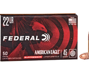 Federal American Eagle Rimfire Rifle Ammunition .22 LR 45 gr RN 970 fps 50/ct