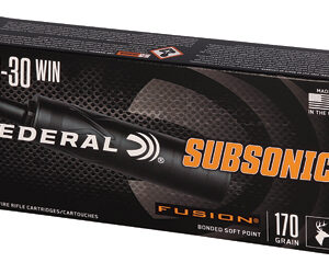 Federal Fusion Subsonic Rifle Ammunition .30-30 Win 170gr SP 1000 fps 20/ct