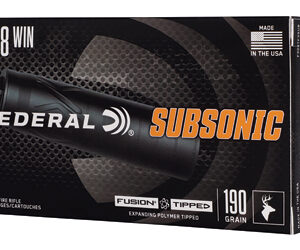 Federal Fusion Subsonic Rifle Ammunition .308 Win 190gr SP 1000 fps 20/ct