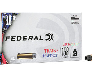 Federal Train+Protect Handgun Ammunition .38 Spl 158gr VHP 830 fps 50/ct