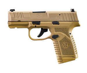 FN USA Reflex Handgun 9mm Luger 11rd & 15rd Magazines (2) 3.3" Barrel FDE Night Sights NMS