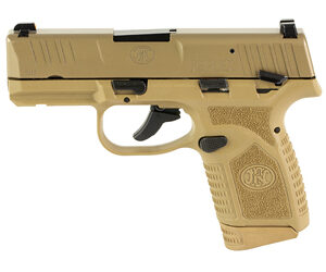 FN Reflex MS Handgun 9mm Luger 11rd (1) & 15rd (1) Magazines 3.3" Barrel FDE
