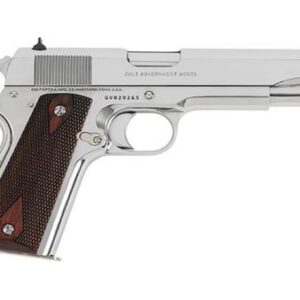 Colt 1911 Gov't Handgun .38 Super 9rd Magazine 5" Barrel Polished Stainless with Wood Grips