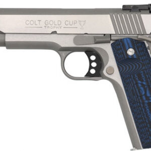 Colt Gold Cup Lite Handgun 9mm Luger 9rd Magazine 5" Barrel Stainless Finish G10 Grips