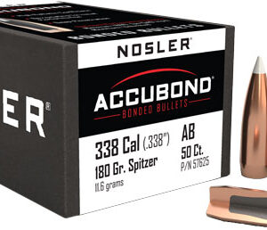 Nosler AccuBond Rifle Bullets .338 cal .338" 180 gr SBT-ACB 50/ct