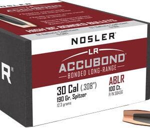 Nosler AccuBond Long Range Rifle Bullets .30 cal .308" 190 gr SPBT-ACB 100/ct