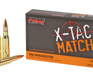 PMC X-TAC MATCH Rifle Ammunition .308 Win 168 gr OTM 2700 fps - 20/box